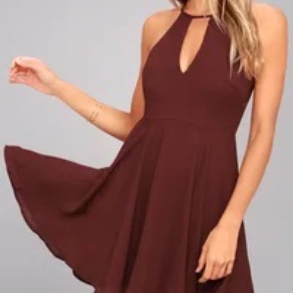 Burgundy Lulu's dress Size S